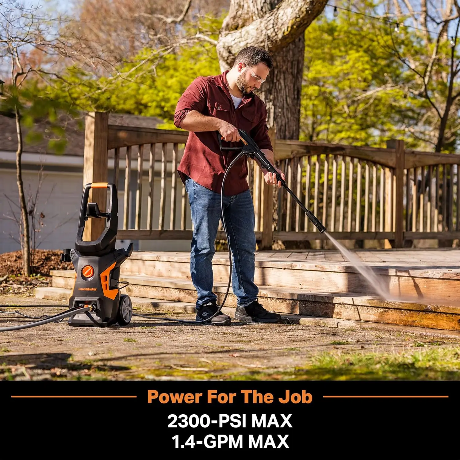 2000A Electric Pressure Washer 13 Amp 1.4 GPM 2300 Max PSI with Foam Bottle