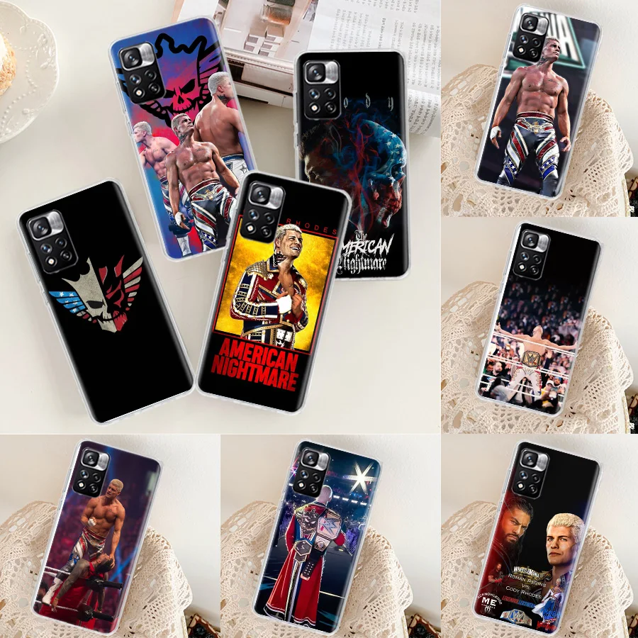 C-Cody R-Rhodes Phone Case For Xiaomi Redmi Note 13 Pro+ 5G 10 10A 10C 12 12C 9 9A 9C 9T 8 8A 7 7A 6 K60 K70 Pro S2 6A K20 Cover