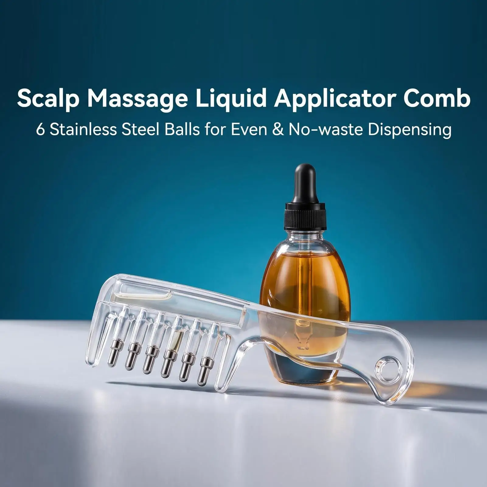 Hair Oil Applicator Scalp Massage Precision Comfortable Leak Proof Refillable Hair Scalp Massaging Brush Applicator For Bathroom