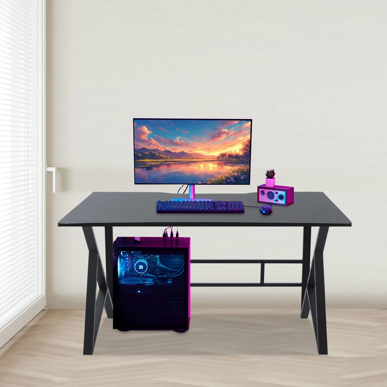 

Computer Desk Home Office Writing Ergonomic Study Table for Students Gaming Workstation Laptop Table Modern Desk