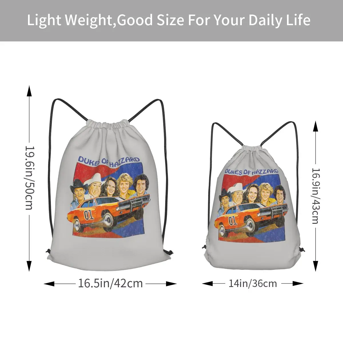 Poster Dukes Of Hazzard TV Worn Backpacks Fashion Drawstring Bags Sundries Bag Book Bags for Man Woman School