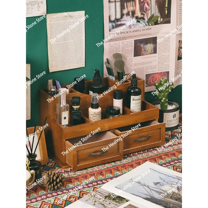 

Многофункциональный органайзер для канцелярии и косметики с выдвижными ящиками и держателем для ручек