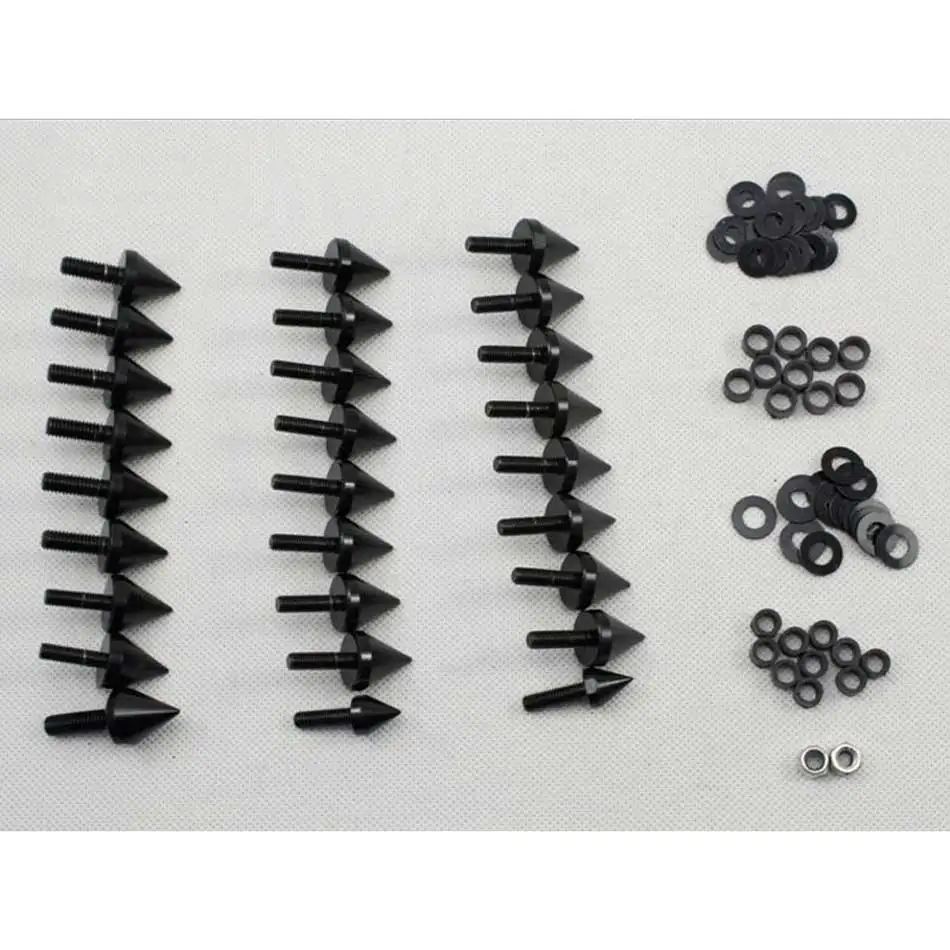 

Motorcycle Fairing Spike Screw Bolts Kit For 1993-2003 Honda Fireblade CBR900RR CBR929RR CBR954RR Accessories Black / Silver