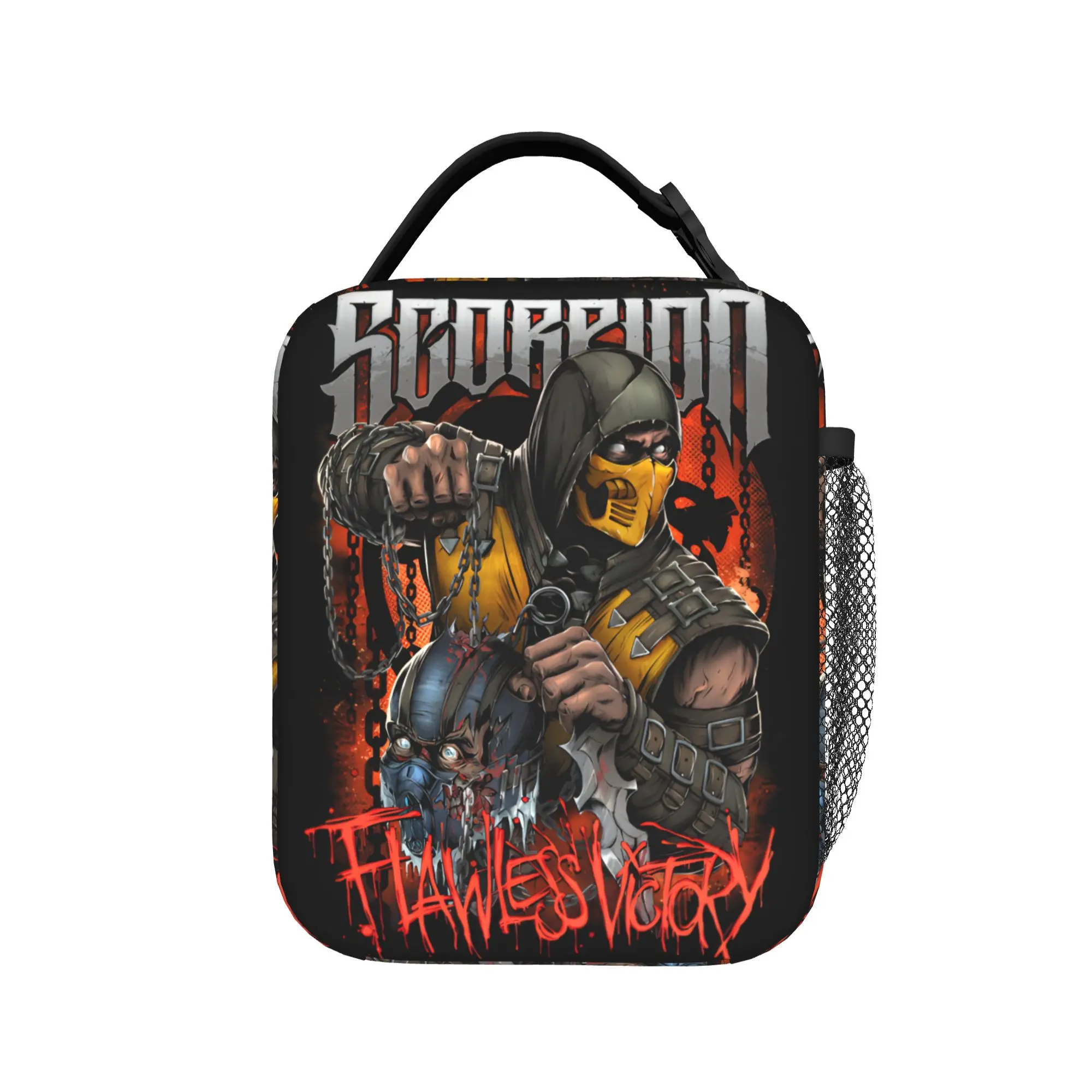 ScorpioN Mortal Kombat Bolsas térmicas isoladas para almoço, recipiente para refeições, lancheira, para homens, mulheres, escola, atividades ao ar livre