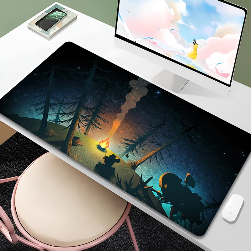 Mouse pad xxl dos desenhos animados anime hd impressão tapete de mesa portátil exterior wilds teclado pc acessórios de jogos mousepad estrela céu mouse pad