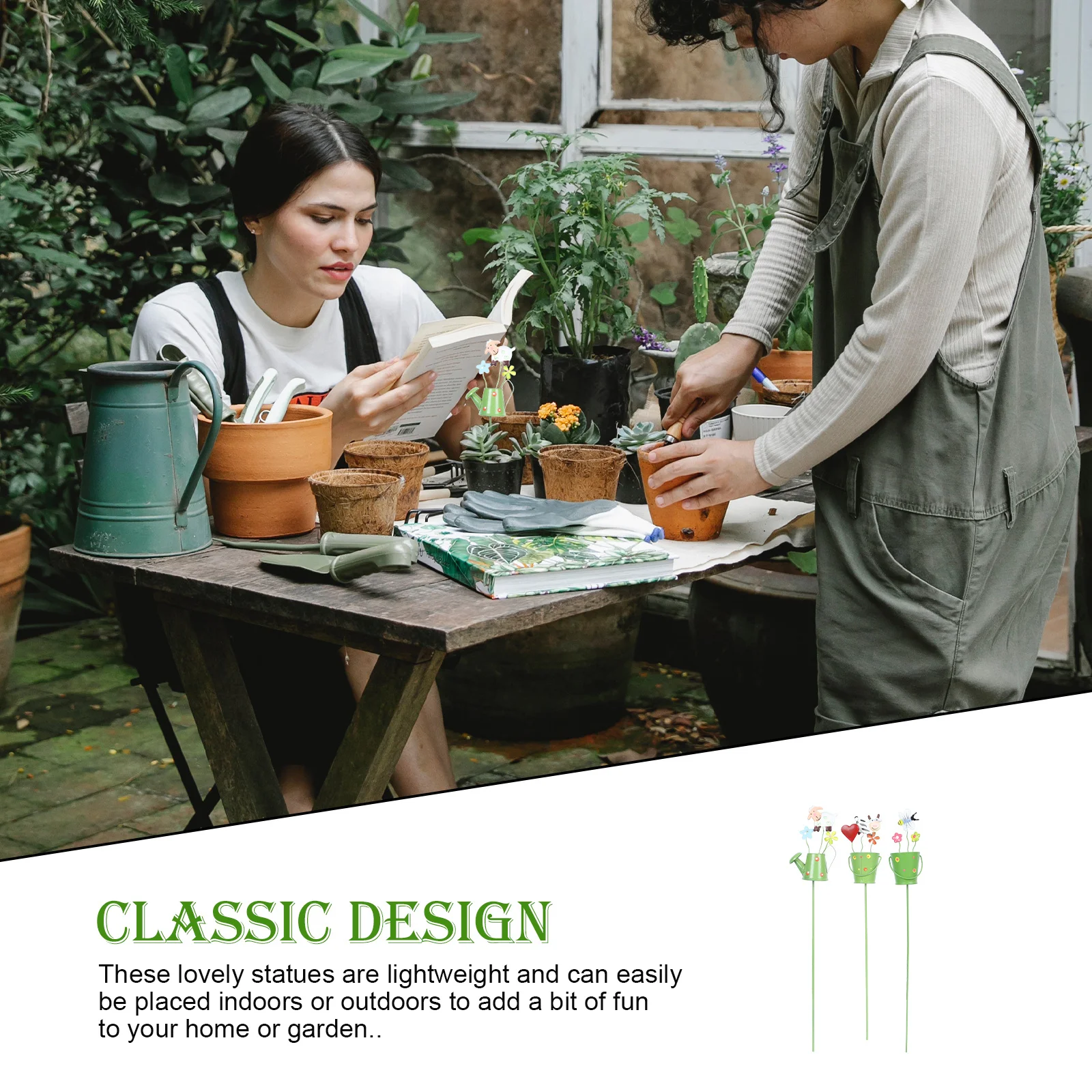 3 قطعة علامات النباتات المعدنية ل أواني الزهور بونساي حديقة ساحة في الهواء الطلق الربيع زينة زهرة حصص الحديد الفن حلية البستنة