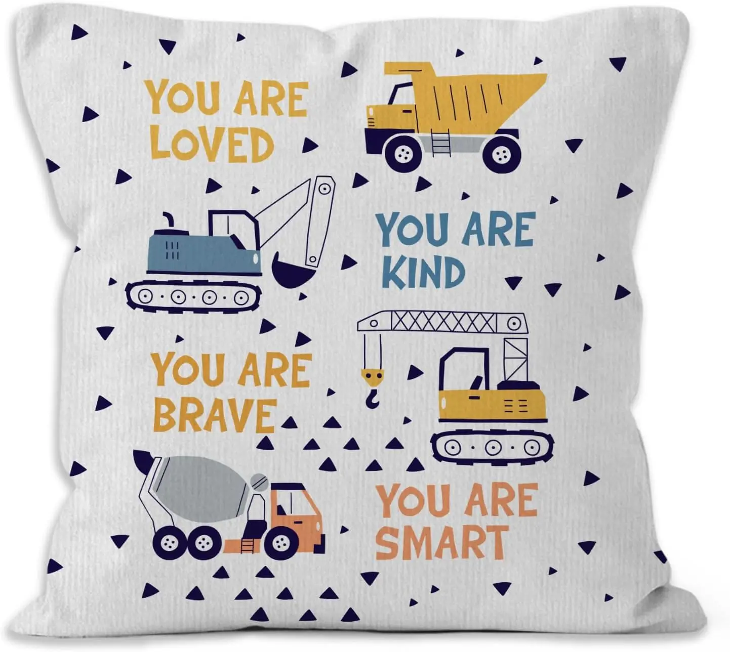 Inspirational Quote Pillowcase Construction Equipment Throw Cushion Square Decor Motivational Loving Machine