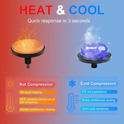 Imagen 2 del producto Pistola de masaje de tejido profundo con calor frío, 6 velocidades, masajeador de percusión manual, pistola de Fascia para cuerpo, espalda, cuello, pierna, herramientas de masaje