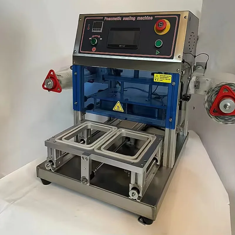 Custom High Efficiency Nitrogen Preservation Tray Sealing Machine Automatic Desktop Sealer for Food Tray Packing