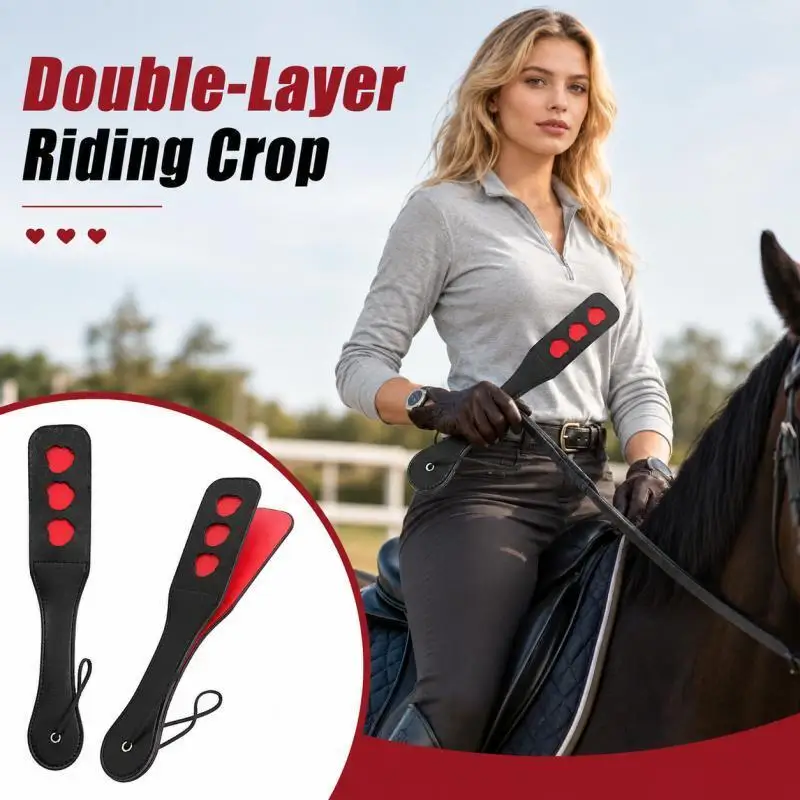 One Faux Leather Soft-handled Short Whip for Equestrian Training, Suitable for Birthday Gifts