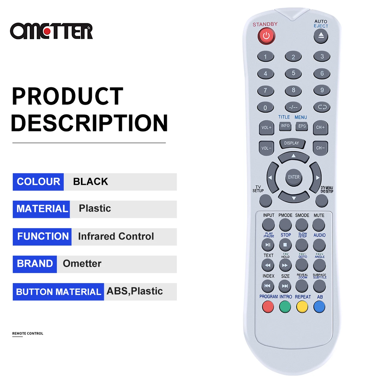 Sostituzione per MT LOGIC TFDVD2318 838-2 per telecomando TV NOKASONIC