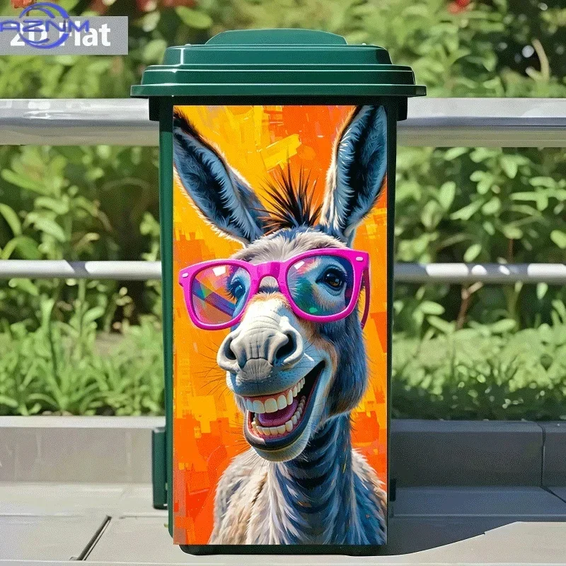 2D Print Cool Graphic Decal DIY Refurbish Ornament for Household Daily Garbage Bin