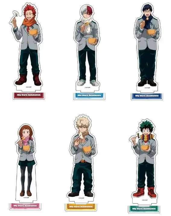 Game Midoriya Izuku Uraraka Ochako Bakugou Katsuki Acrylic Stand Figure Doll Anime Keychain Toy Keyring Gift