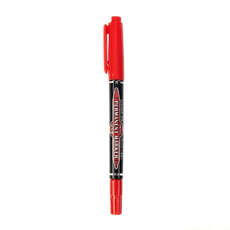 10Pcs Automotive Labeling Pen Quick Dry Waterproof Double Ended Permanent Marker For Dashboard Warnings And Reminders