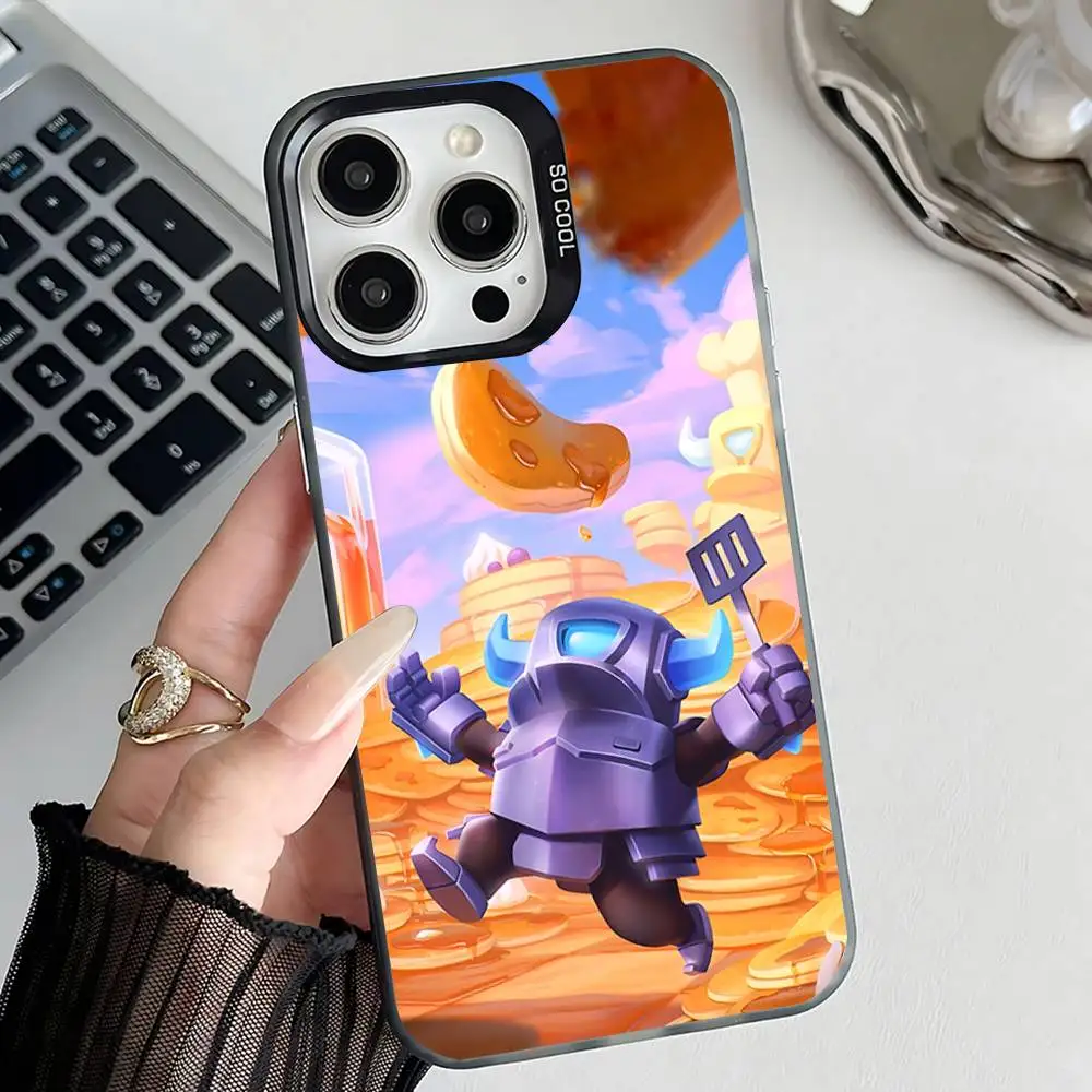 Чехол для телефона Clash Royale для iPhone 17,16,15,14,13,12,11,Pro,Max,Plus,E,Air,Mini-черный чехол из ТПУ