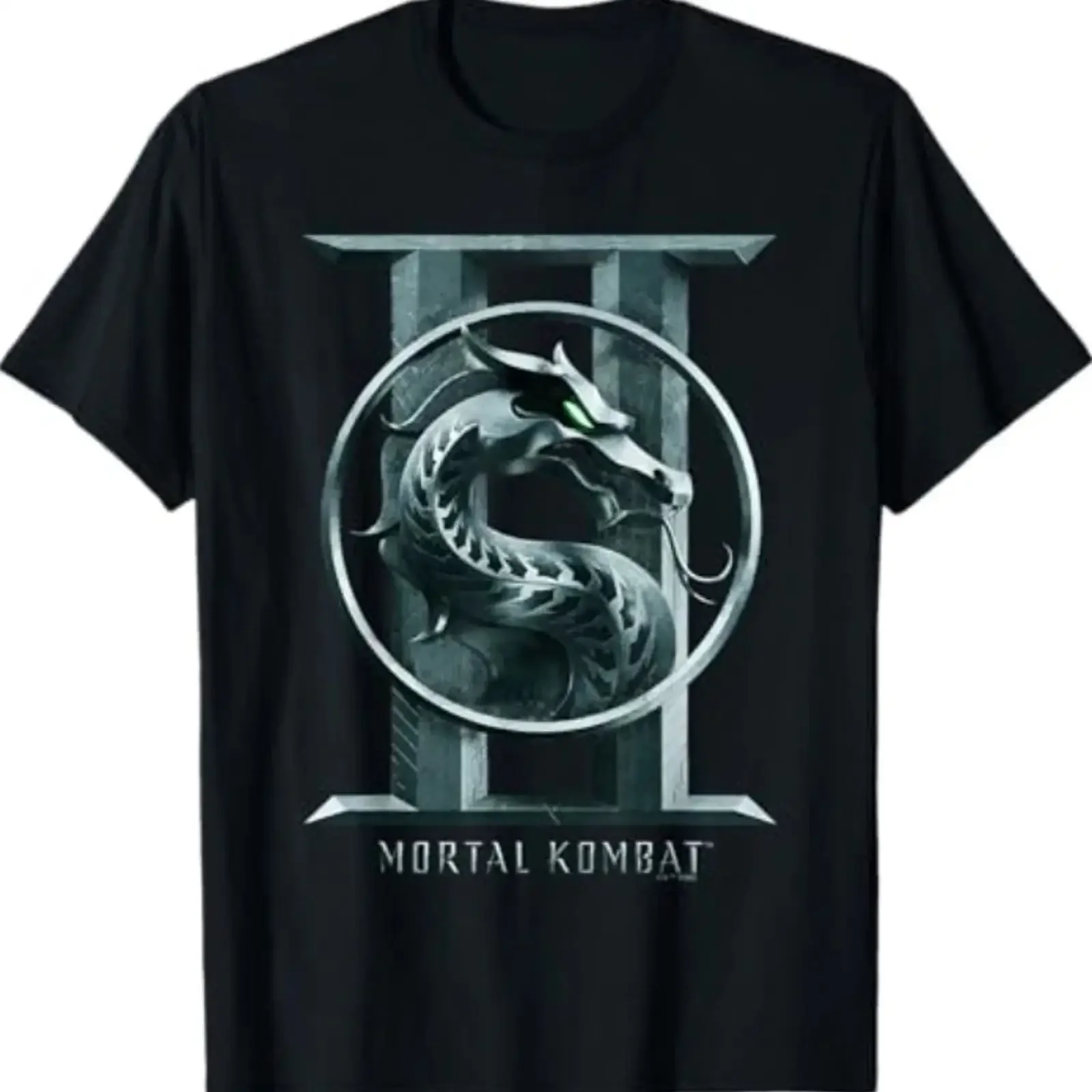 Mortal Kombat 2 T shirt with Big Seal logo vintage Washed Top For Everyday Wear Soft graphic Slightly Stylish Breathable homme