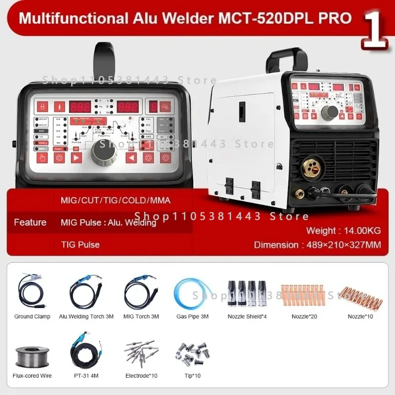 MIG TIG MMA CUT Pulse Cold Clean 5 in 1 TIG Welding Machine TIG Welder 220V MCT-520DPL MIG Welding Machine