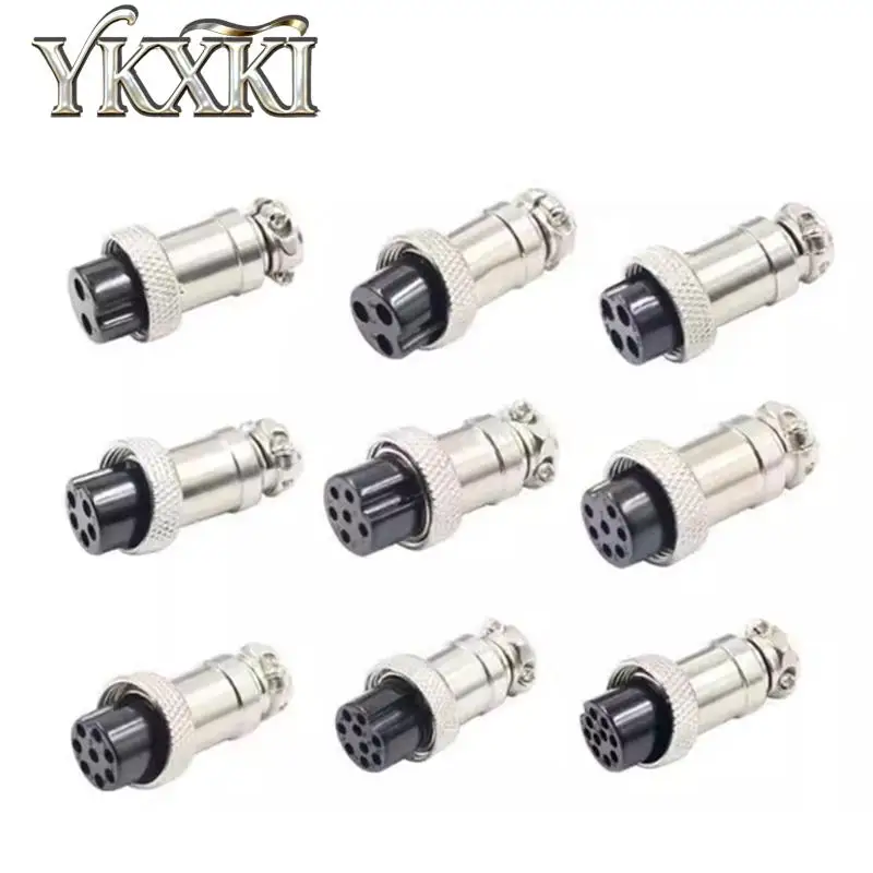 5PCS/LOT GX16 2P 3P 4P 5P 6P 7P 8P 9P 10P Pin Docking Aviation Plug Socket Waterproof Circular Connector