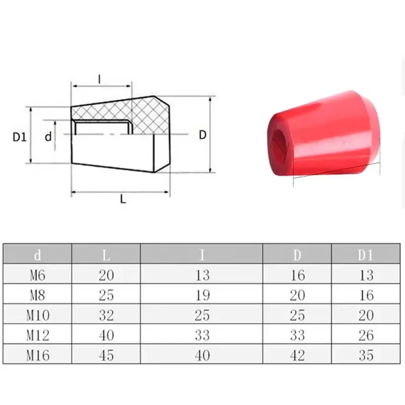 2/5/20Pcs M6/M8/M10/M12/M16 Long Sleeve Knob Thread Machine Tool Replacement Bakelite Hand Sleeve Lever Knob Red/Black