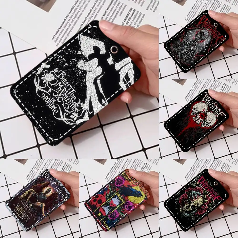 

Rock Band G-Guns N R-Roses Card Holde Applicable To Credit Cards Bus Card Soft Leather Rectangular Keychain Protective Cover
