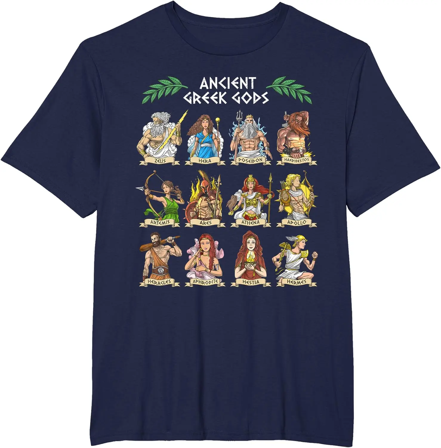 Greek Mythology Gods Ancient Greece Short Sleeve T-Shirt