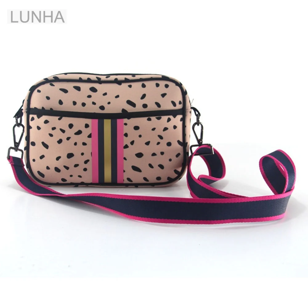 Women's Waterproof Neoprene Cross-body Shoulder Bag Outdoor Sports Fitness Cellphone Carry Bags Small Briefcase Messenger Bags