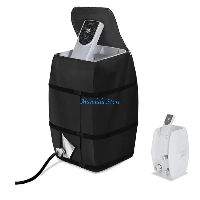 U2JC غطاء مضخة قابلة للنفخ غطاء مضخة حرارية دائم لسخان الماء الساخن وحوض الاستحمام العزل الأمثل مع إغلاق السوستة #4