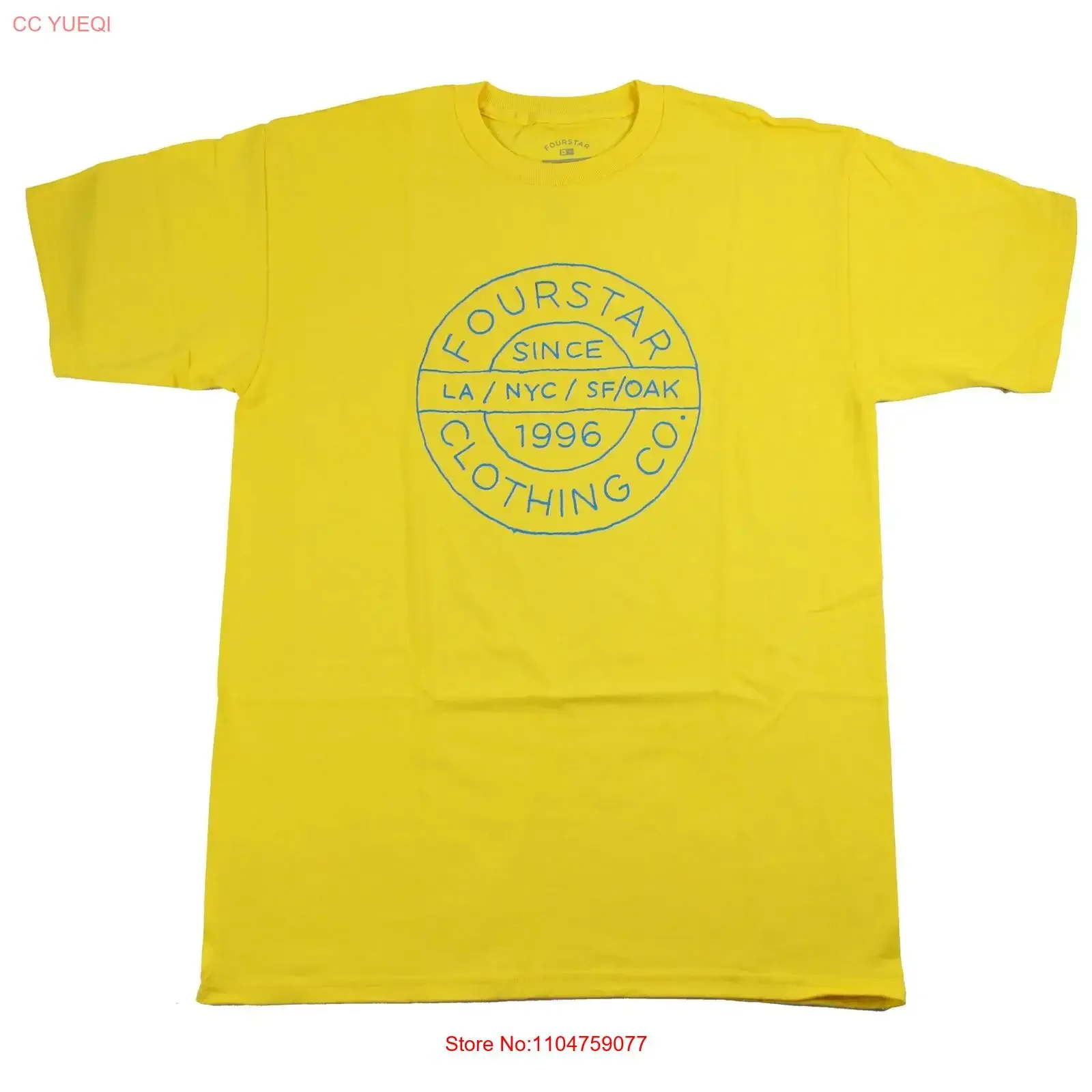FOURSTAR Skateboard T Shirt DIE CAST YELLOW vintage Washed Soft Comfortable Stylish Top For Everyday Wear designer clothes