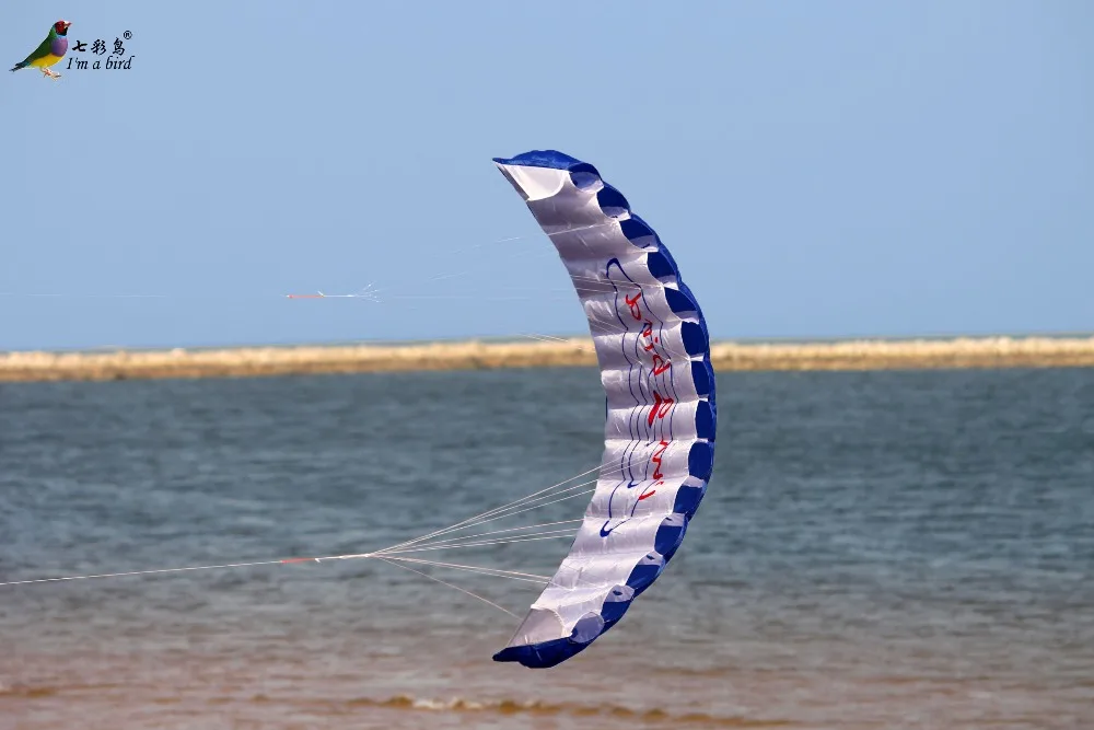 Outdoor Fun Sports Power Dual Line Stunt Parafoil Fallschirm Regenbogen Sport Stranddrachen für Anfänger – Detail 5