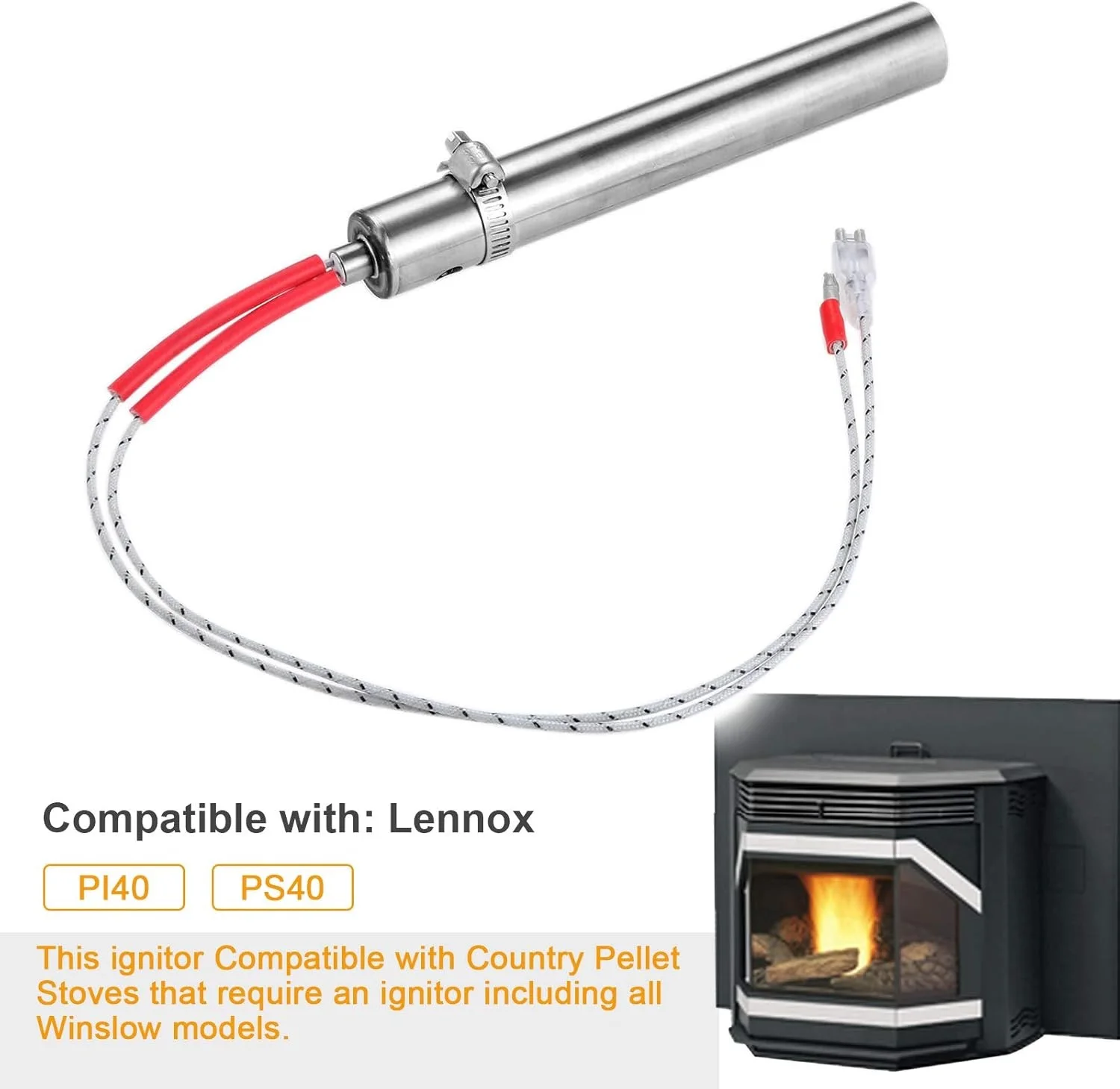 Encendedor de Repuesto H6005 de 400W 120V para Estufas de Pellets Lennox Country Winslow PS40 y PI40, Country Winslow Pellet y Iron Strike