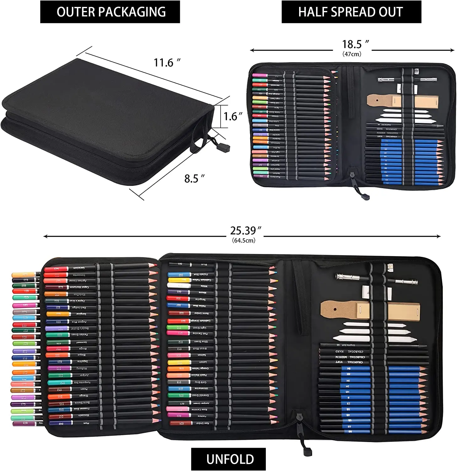Kit lápices colores y bocetos para niños – Estuche viaje - imagen 4