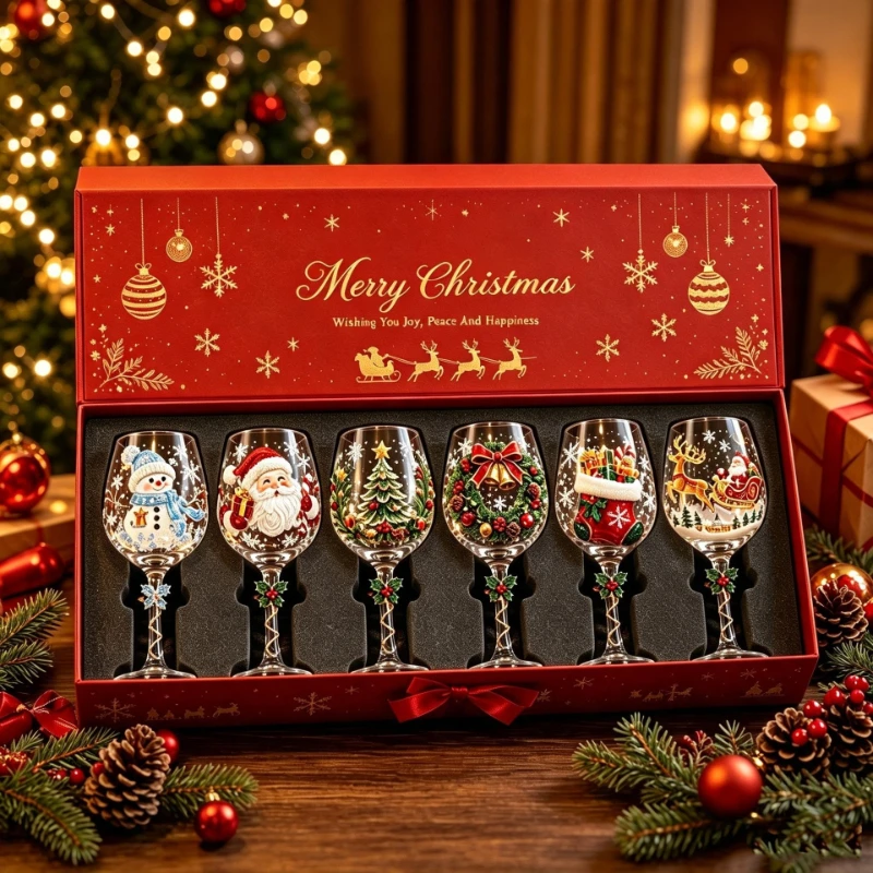Art Craft Glasses - Gelas Anggur Mewah Berbentuk Kepingan Salju