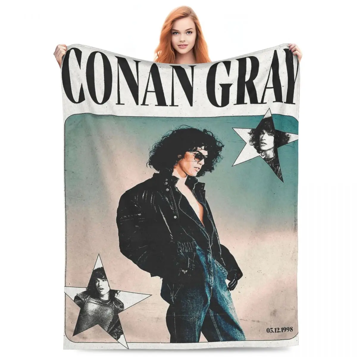 Conan Gray Poster Pop Singer Posters Blankets Throw Blanket Lightweight Throw Blankets for Couch Bedding Throws Bedspread Quilt