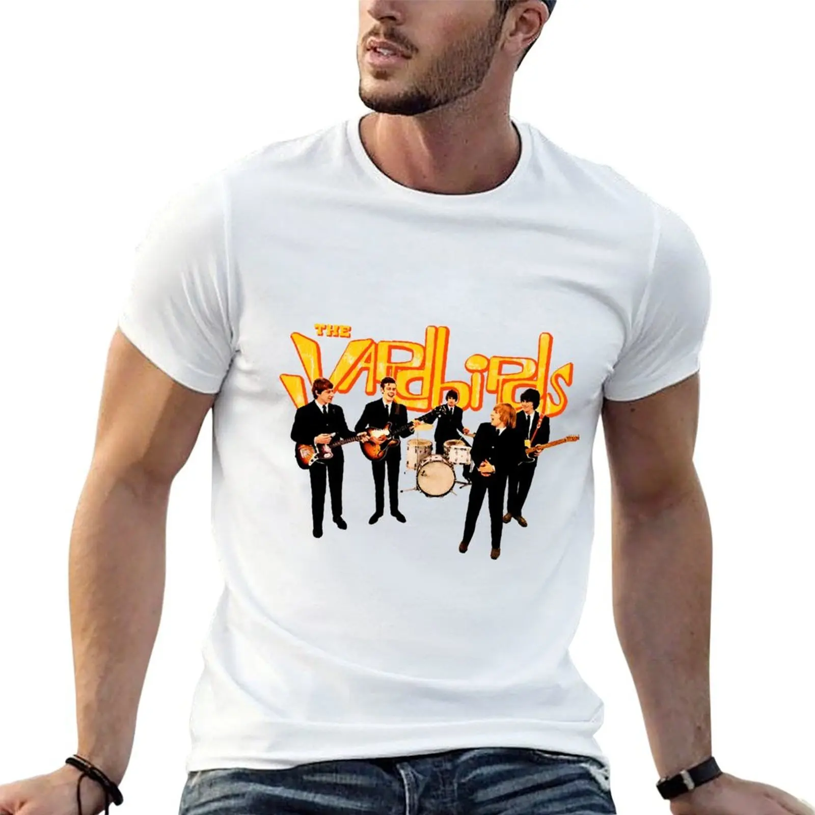 

The yardbirds english rock band distressed retro vintage T-Shirt t shirt man casual t shirts for man cotton T-Shirt