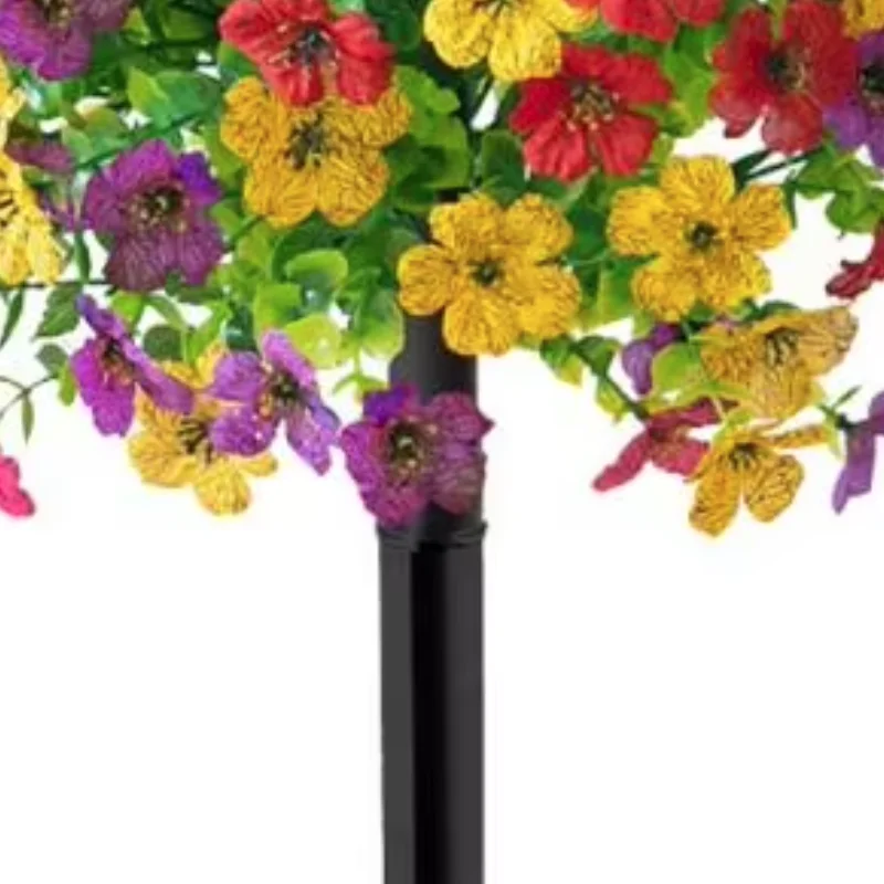 

Porch Artificial Flowers UV Resistant Fake Bushes Shrubs Plastic Realistic Fake Plants for Porch, Garden, Window Box, Home Decor