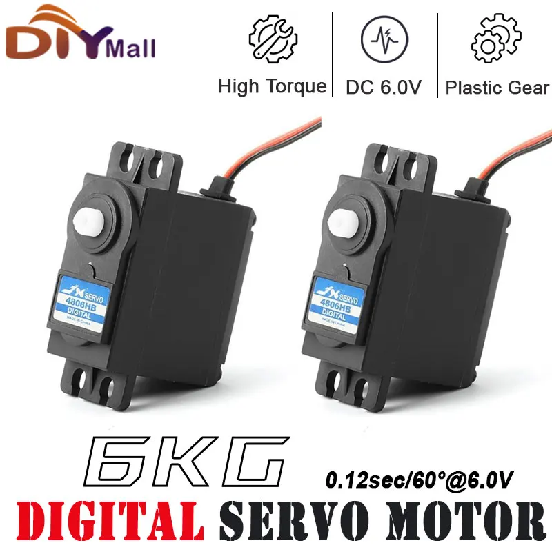 

JX Servo PDI-4806HB PS-4806HB 6kg Plastic Gear Digital Analog Servo for 1/10 1/8 RC Car Boat Truck Buggy Helicopter Fixed Wing