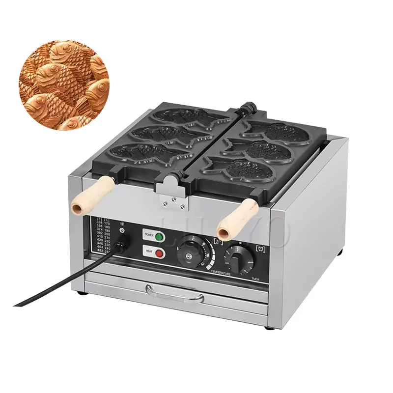 Korea Taiyaki Maker Fish Shape Waffle Maker Electric Baking Machine Electrothermal Snack Equipment