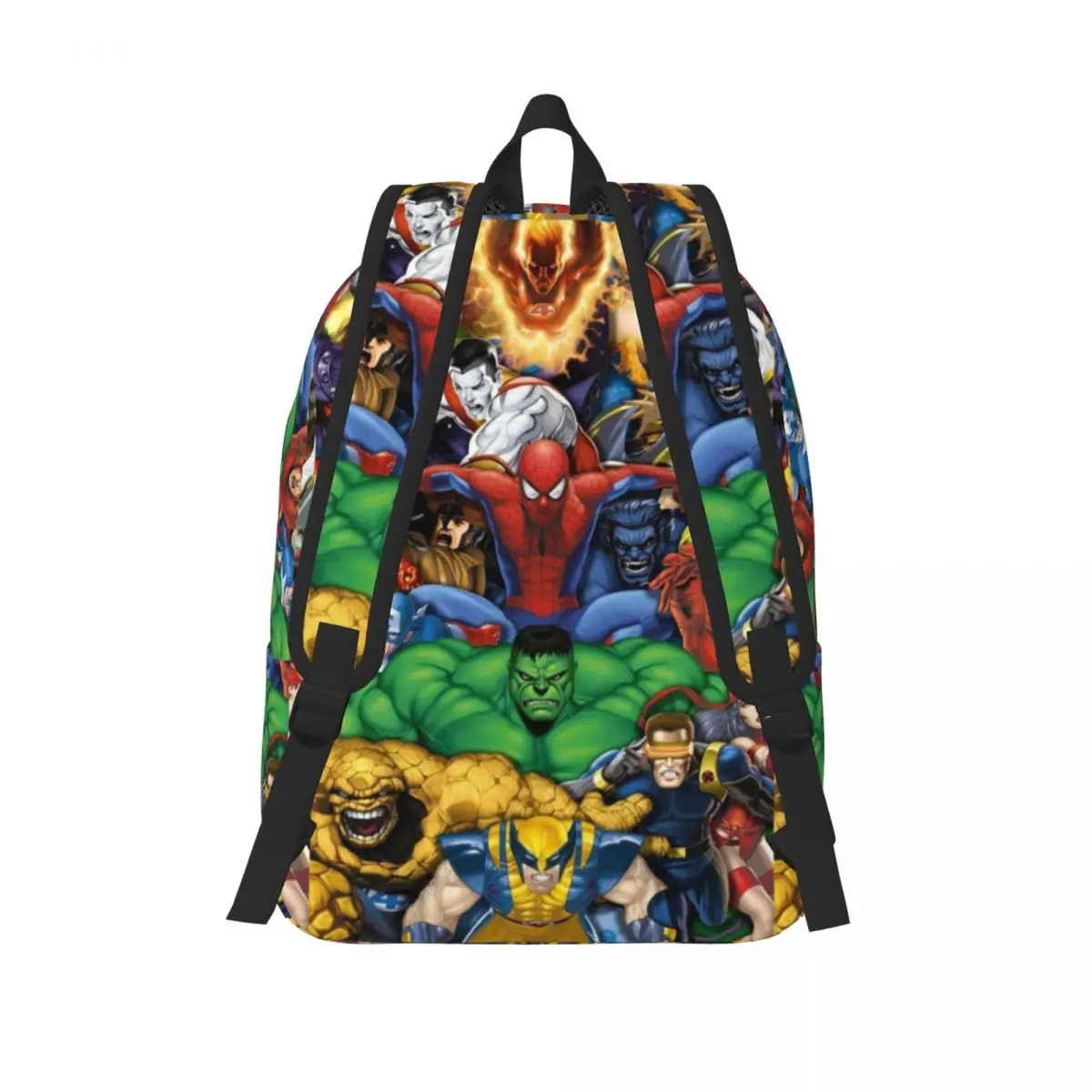 Custom Superhero Hulk Wallpaper Canvas Backpacks for Men Women Waterproof School College Bag Printing Bookbags