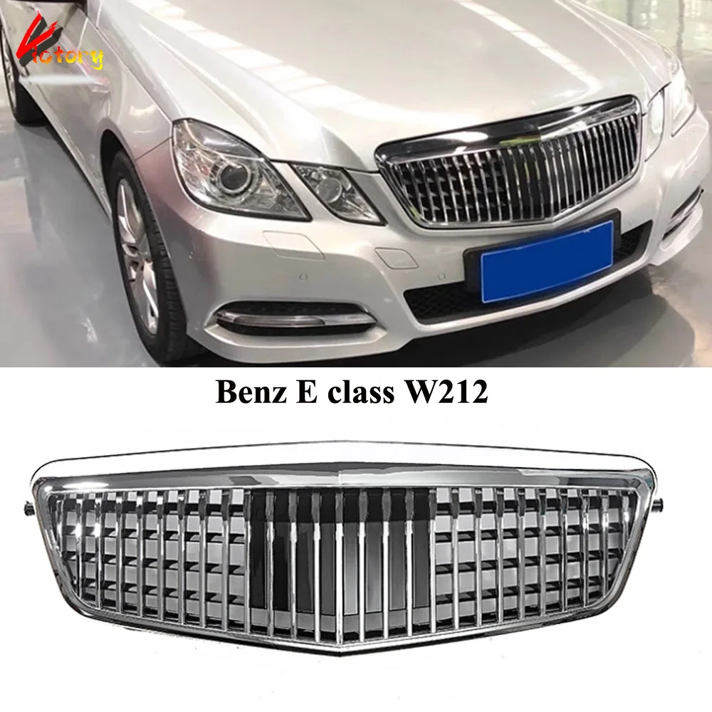 

For Mercedes-Benz E Class W212 E180L E200L E320L E260L Pre-facelift 2009-2012 ABS Chrome Black Front Bumper Grille Grills