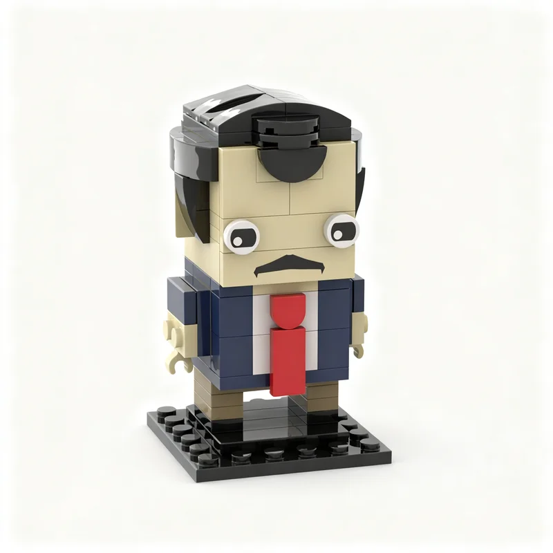 102pcs MOC Brickheadz Mr House Fallout New Vegas TV Show Model Building Blocks Construction Festival Gift Toys Idea Creative