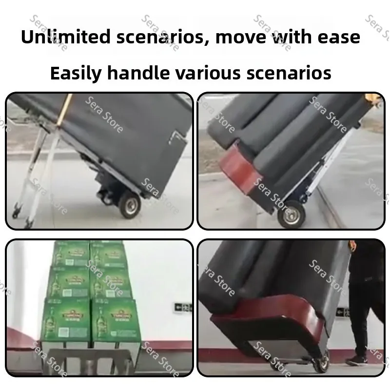 200kg Electric Stair Climbing Machine with Lithium Battery 8 Ah, Foldable Pull Truck Suitable for Floor Transportation of G