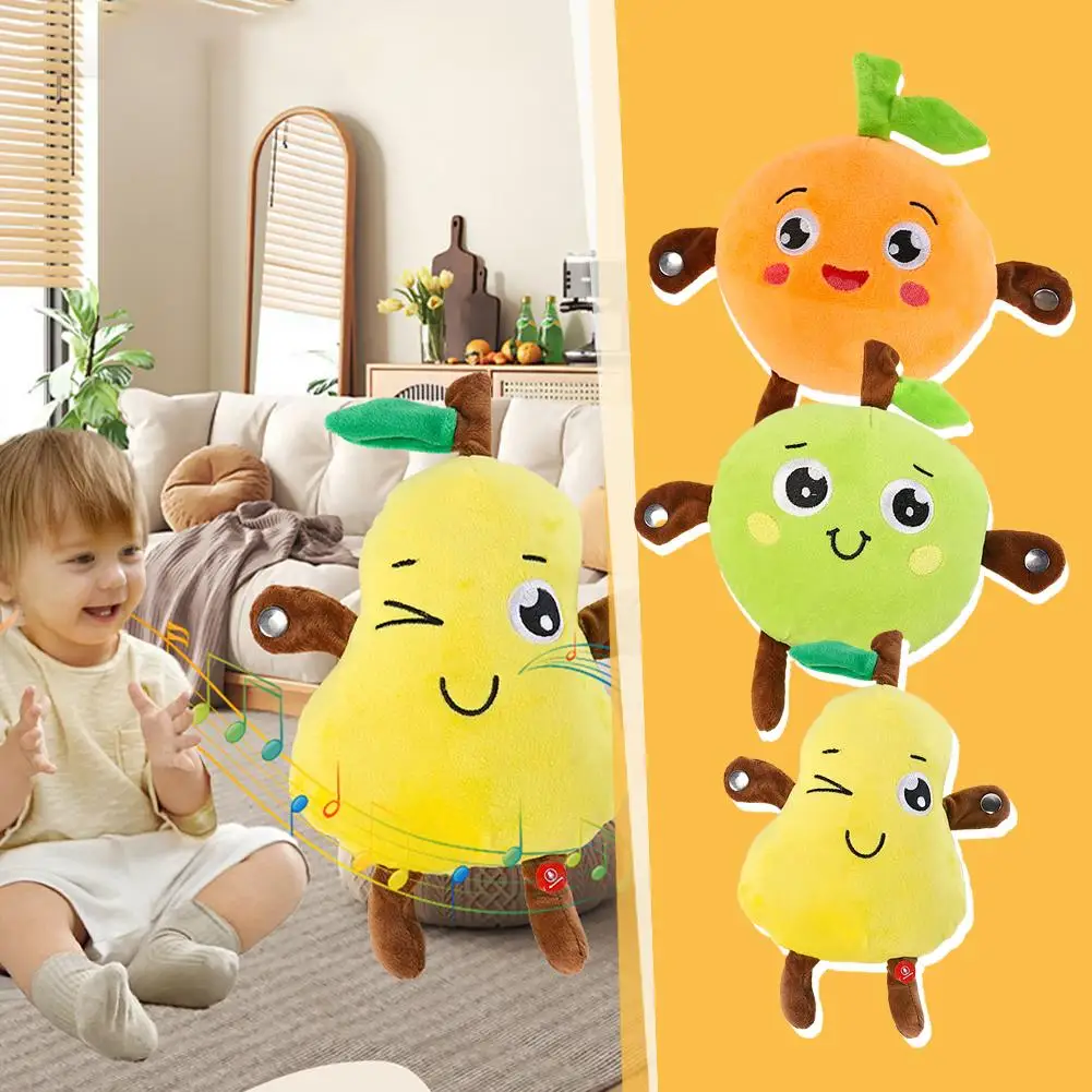 Ritmo musicale particolare creativo Bambola di peluche interattiva genitore-figlio Coltiva la capacità di percezione musicale Giocattolo di induzione di frutta di banana