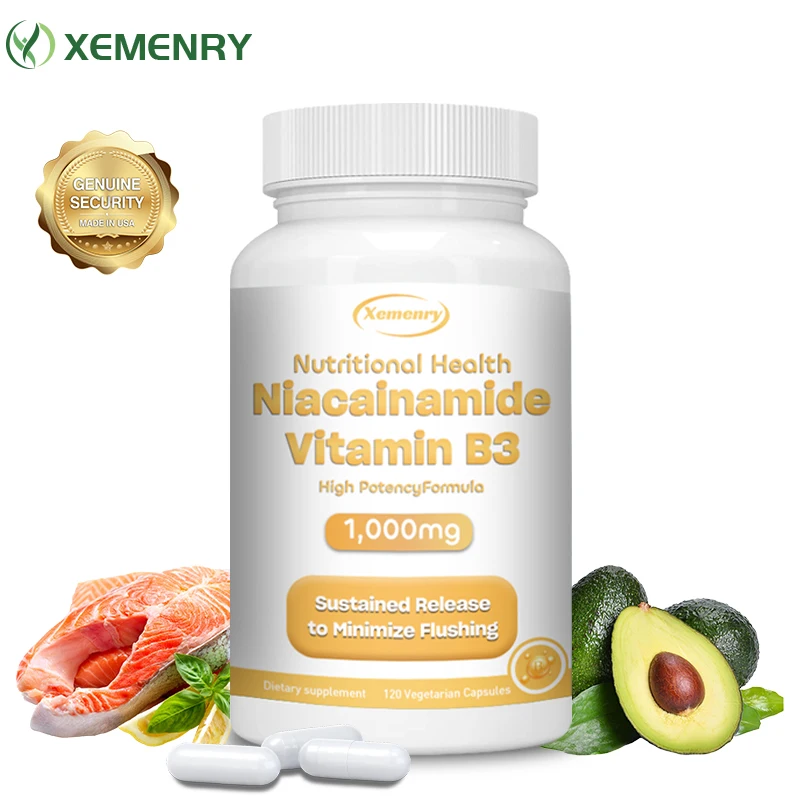 Niacinamide Vitamin B3 Capsules - Brighten Skin Colour, Skin Repair, Energy Support, Antioxidant