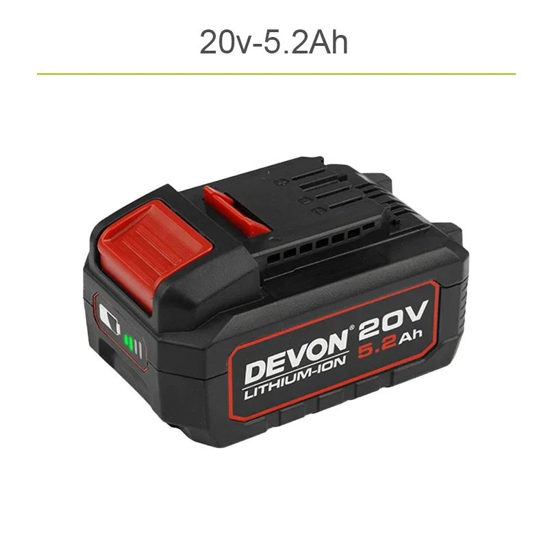 Devon 20V Batrery Pack 2Ah 4Ah 5Ah Suit for 2903 2905 5733 5831 5401 Series Cordless Tool Universal Devon Flex Battery Platform