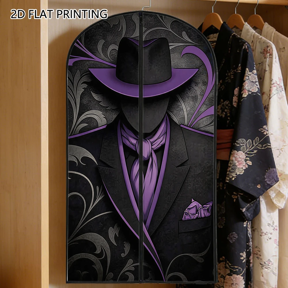 1pc gangster figure Compressed Dust Cover Clothes Compression Hanging Storage Bag Household Wardrobe Organizer