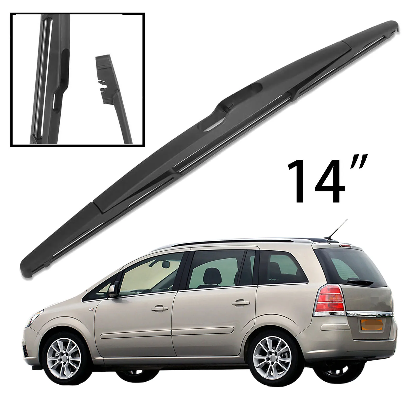 14 "Heckscheiben scheibe Scheiben wischer blatt für Opel Vauxhall Zafira b mk2 2013-2017 Autozubehör Zubehör scheibenwischer Hinten Heckwischerarm Wischerarm