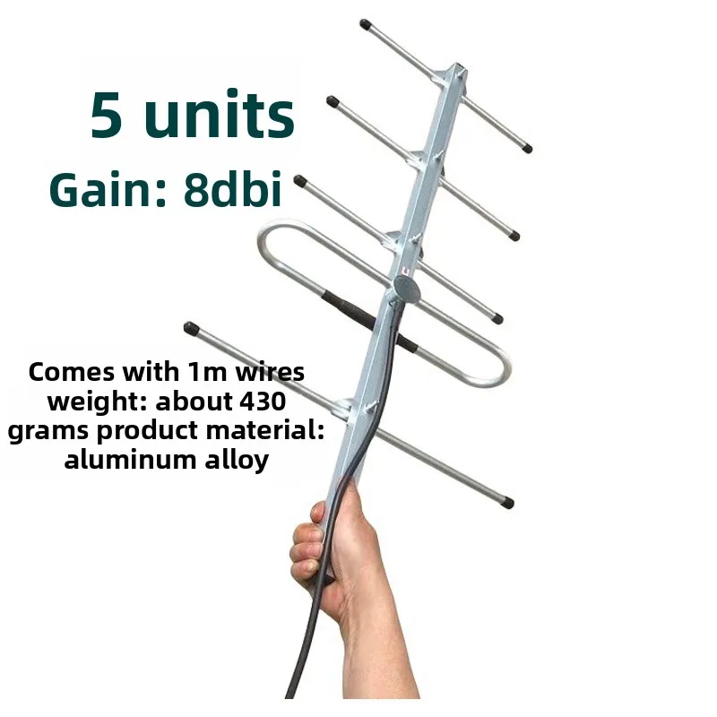435MHz UHF High Gain Antenna for Walkie Talkie – Handheld Yagi & Short Mobile, Detachable SMA Male/Female for Ham Radio