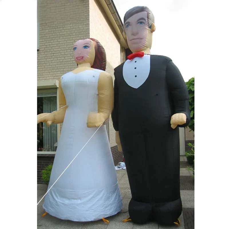 Holand inflatable  Newest 3.6m bride and groom wedding couple married figure balloon for outdoor decoration