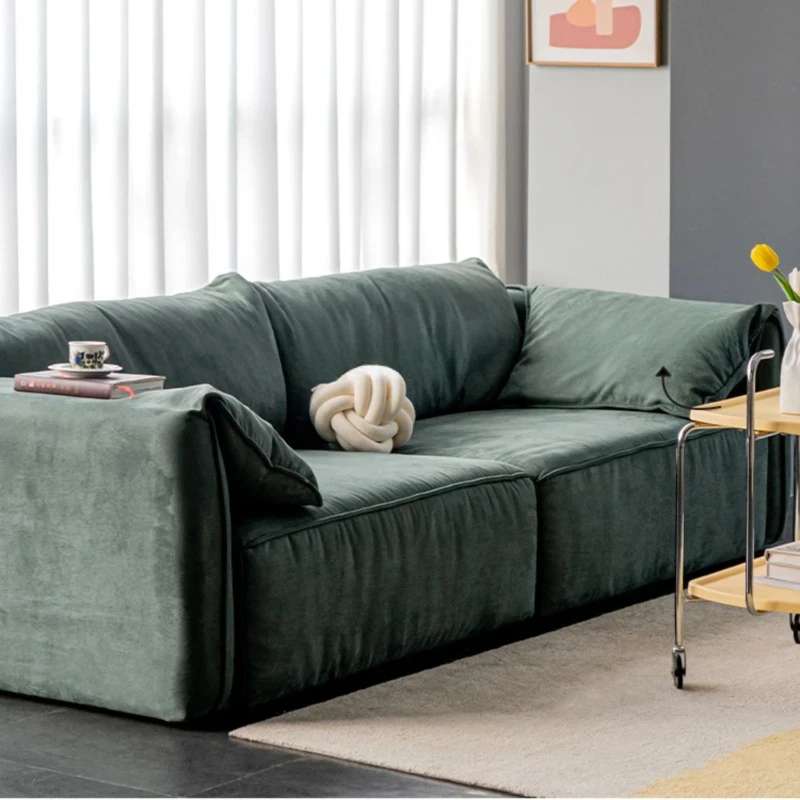 

Диван из скандинавской ткани для гостиной, двухместное кресло, тихий ветровой светильник, роскошное кресло из искусственной кожи