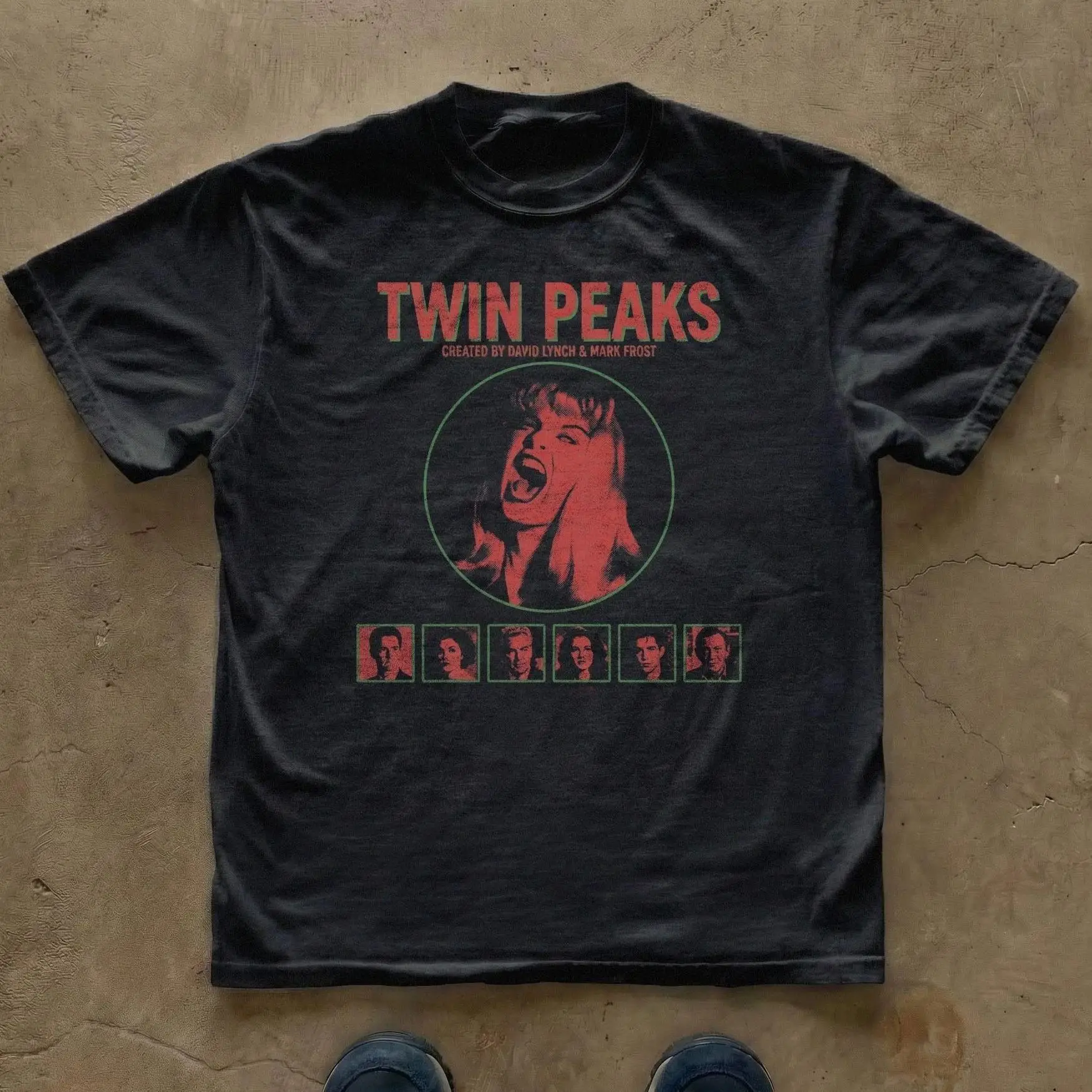 Y2k Vintage Tees Twin Peaks Fire Walk with Me David Lynch Bootleg T-Shirt Fashion O Neck Print T-shirt Casual Loose Tops Unisex